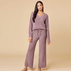 SOFTIES Waffle Marshmallow V-Neck Luxe Lounge Set